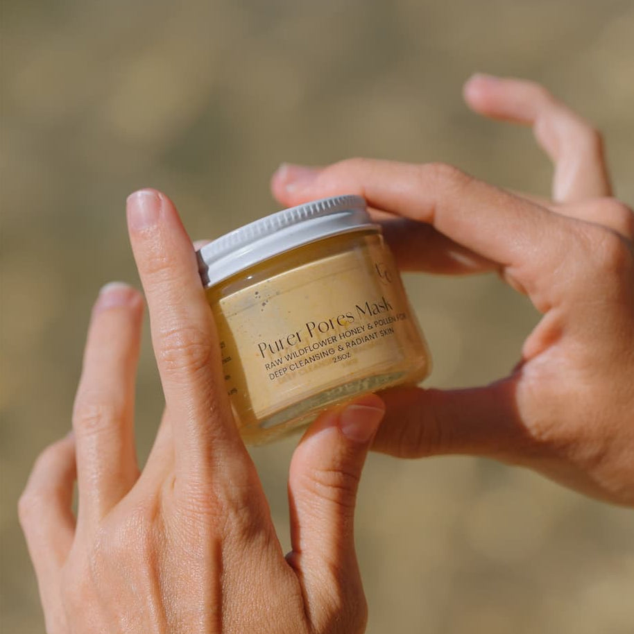 Purer Pores Mask - Raw Wildflower Honey & Bee Pollen Infusion for Deep Purification & Cellular Glow