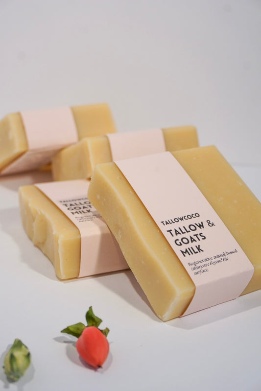 Tallow & Goat Milk Bar Soap, Cleansing Tallow For Sensitive Skin